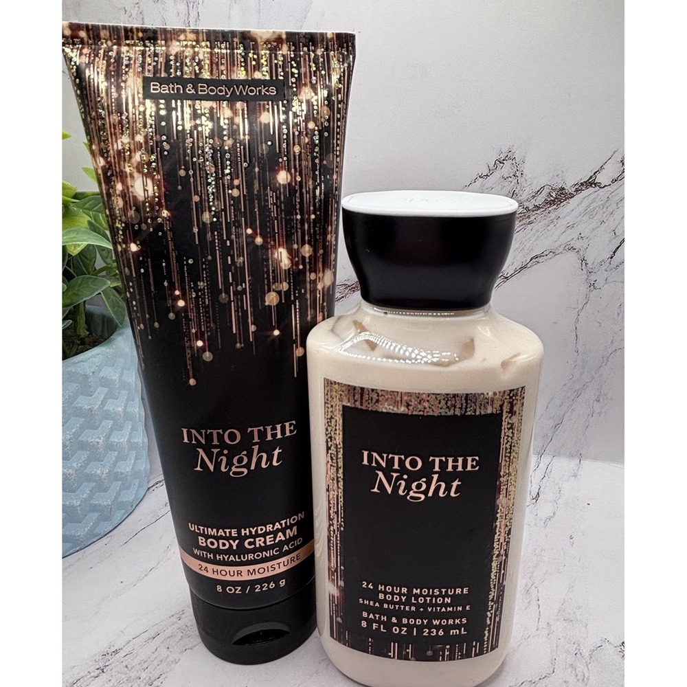 Bath & Body Works 2pc Lot Into the‎ Night Body Lotion &  Body Cream New